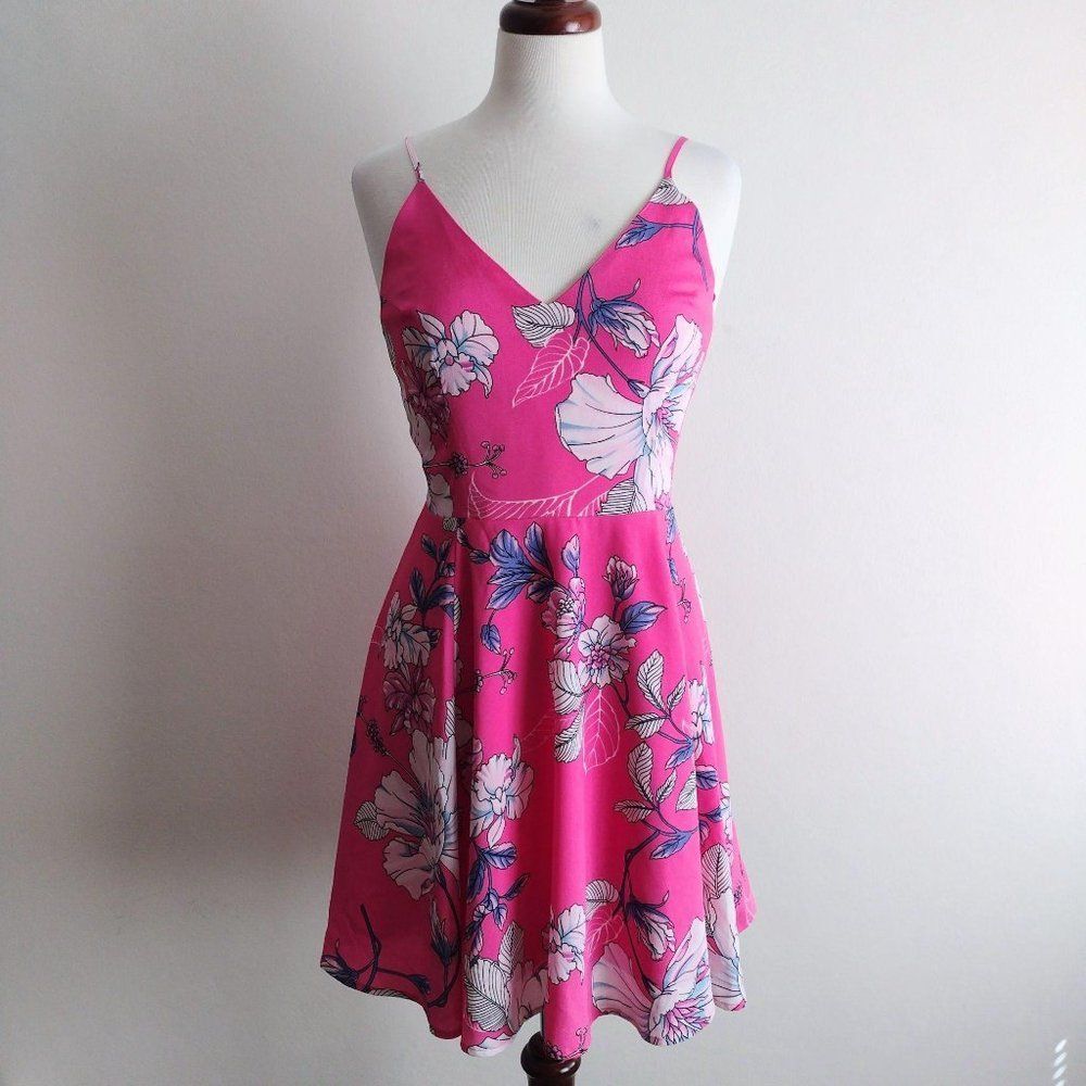 Yumi Kim Pink Floral Dress M